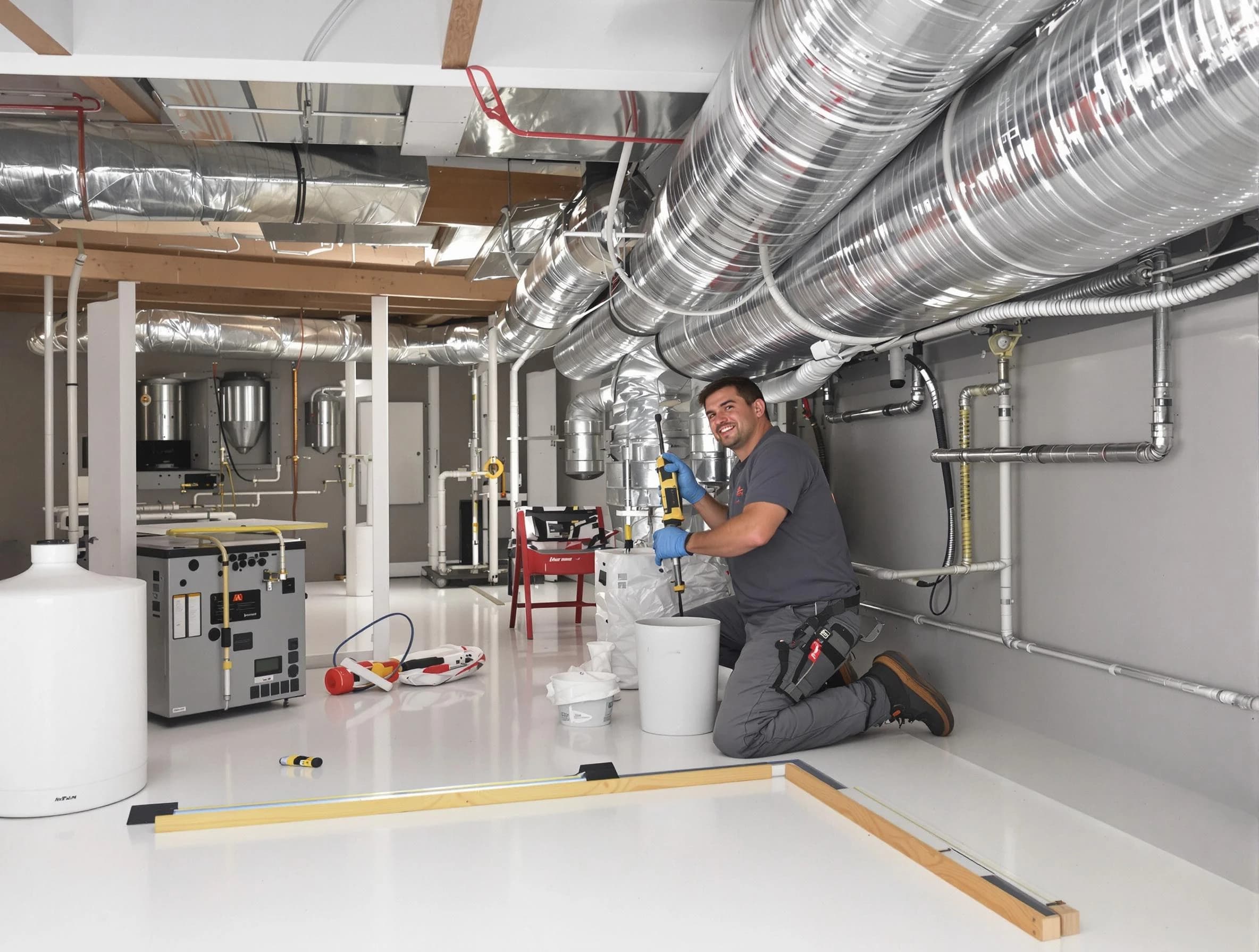 Professional duct sealing service by Petersburg Air Duct Cleaning in Petersburg