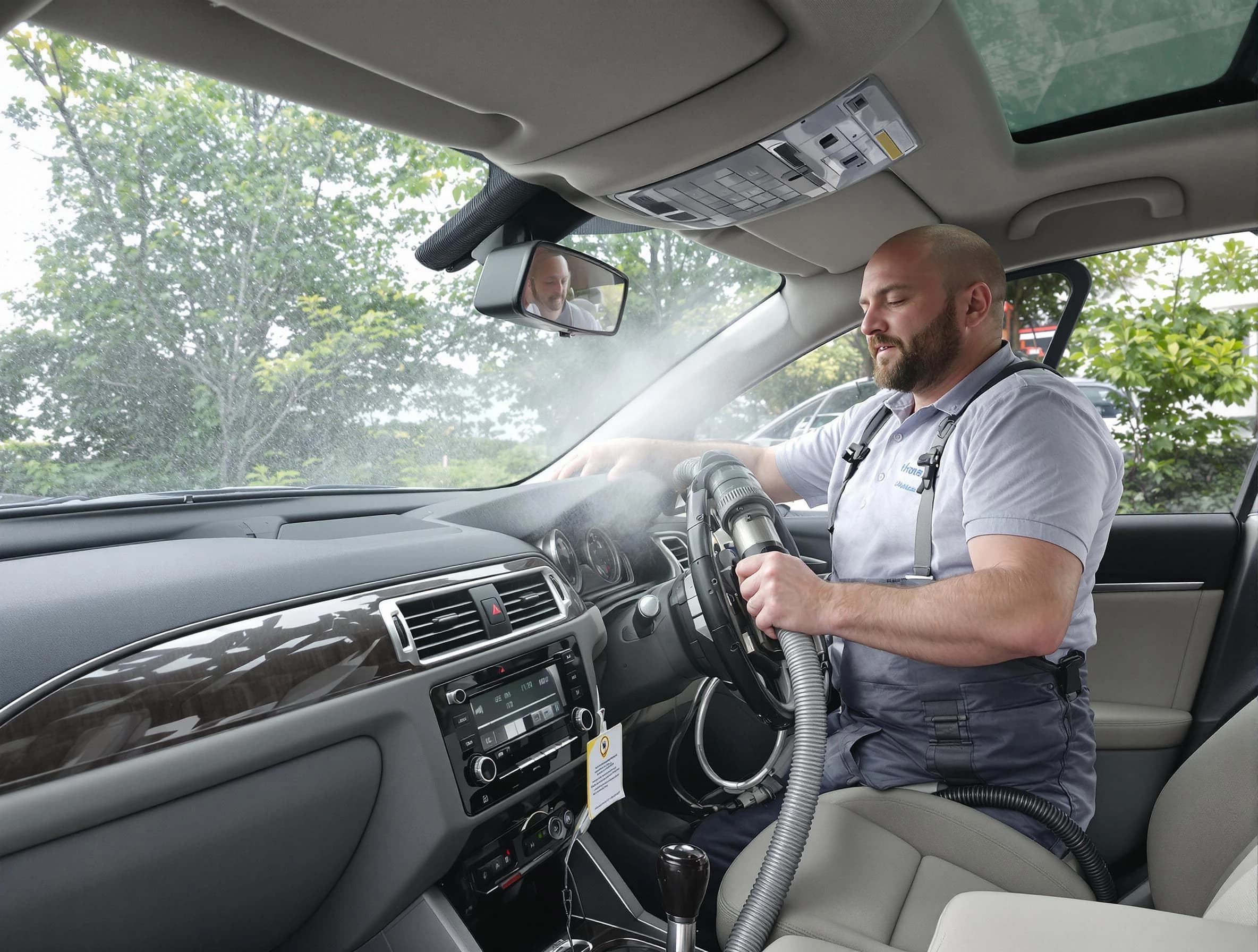 Petersburg Air Duct Cleaning specialist performing professional car duct cleaning in Petersburg