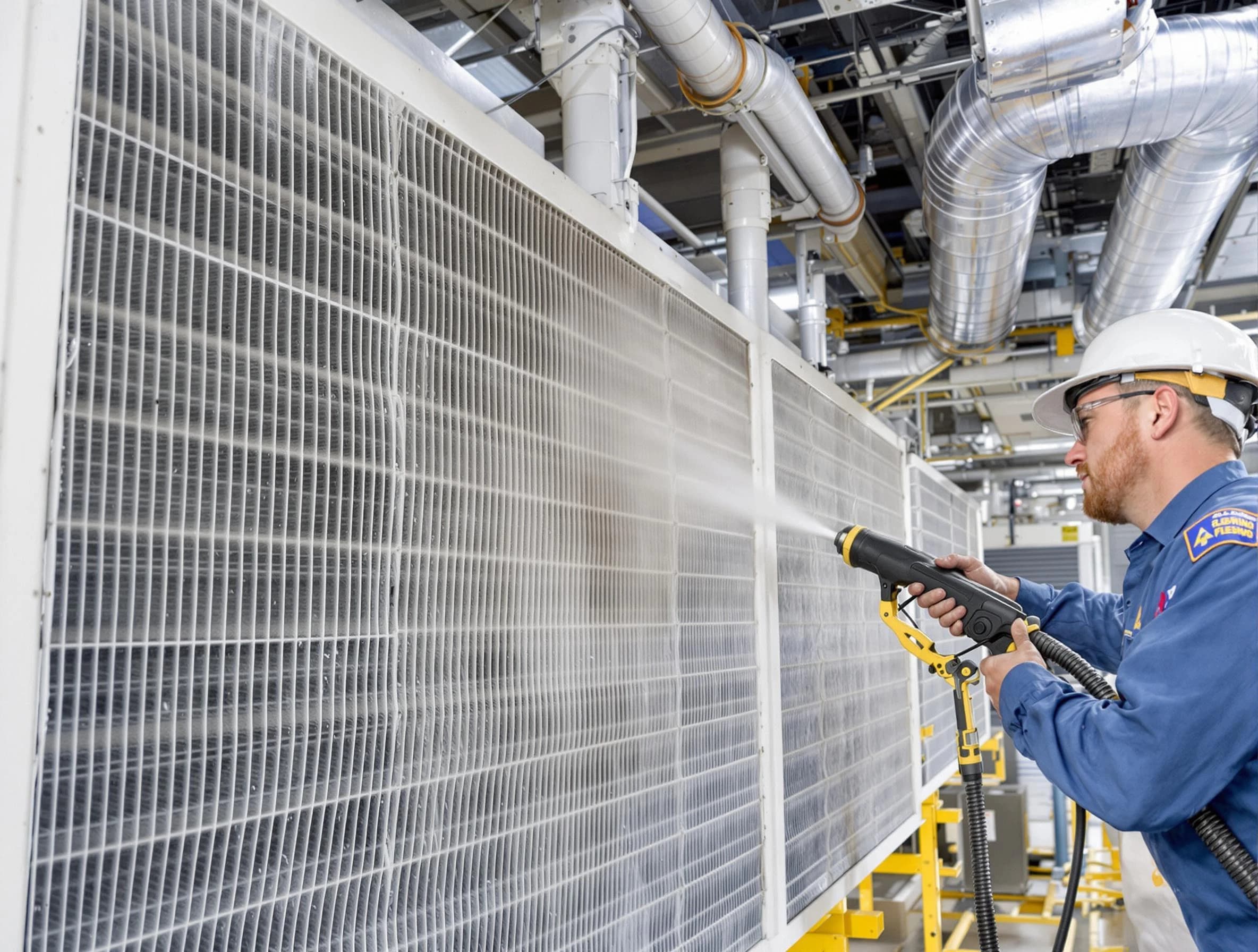 Professional commercial coil cleaning by Petersburg Air Duct Cleaning in Petersburg