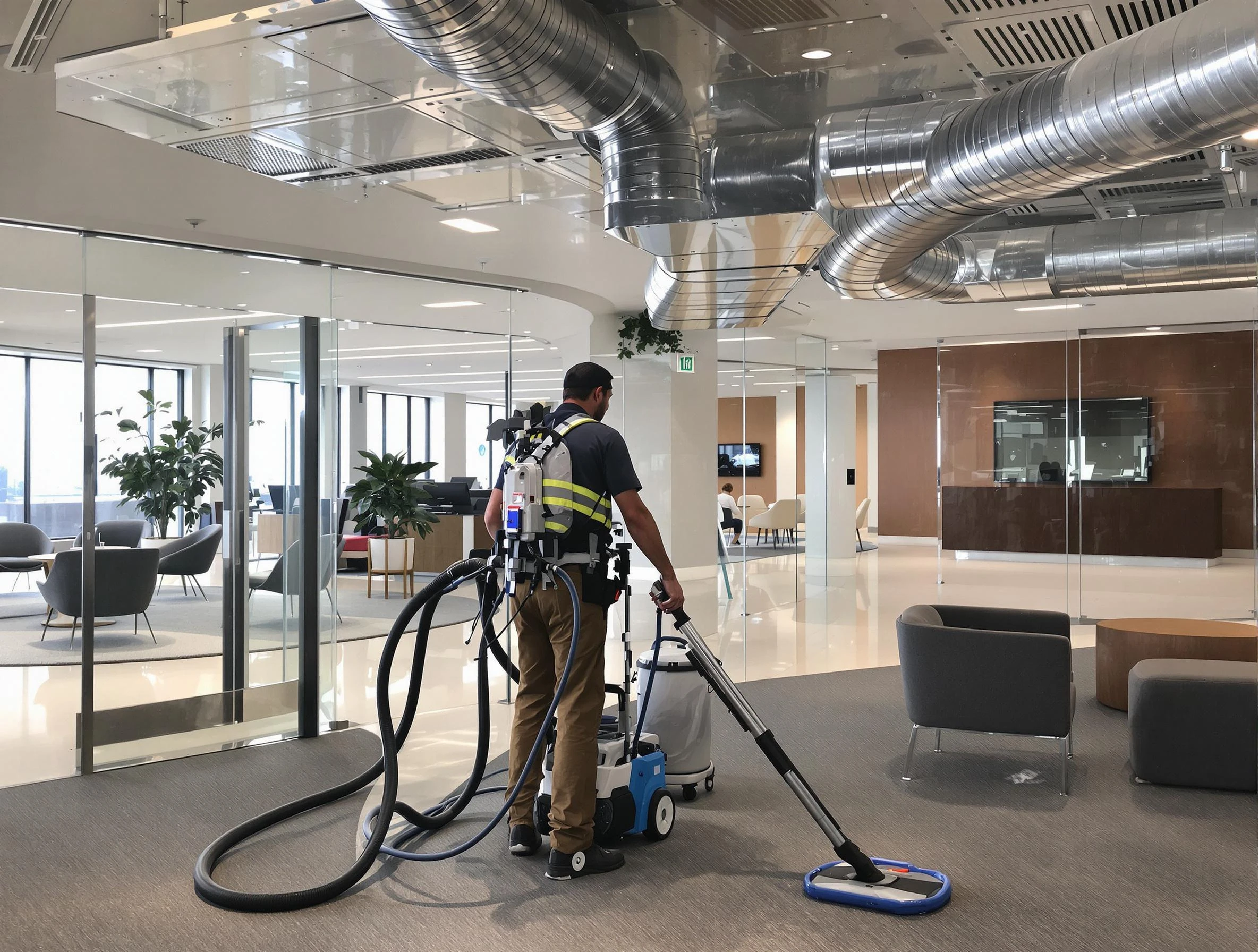 Commercial duct cleaning service by Petersburg Air Duct Cleaning in Petersburg