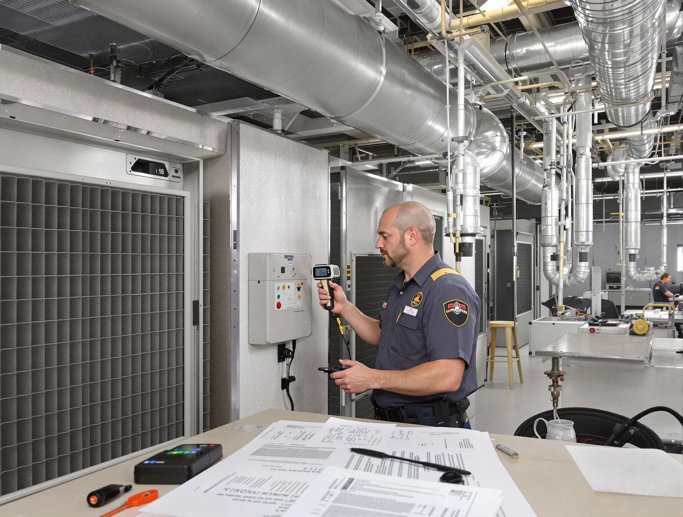 Professional filter system inspection by Petersburg Air Duct Cleaning in Petersburg