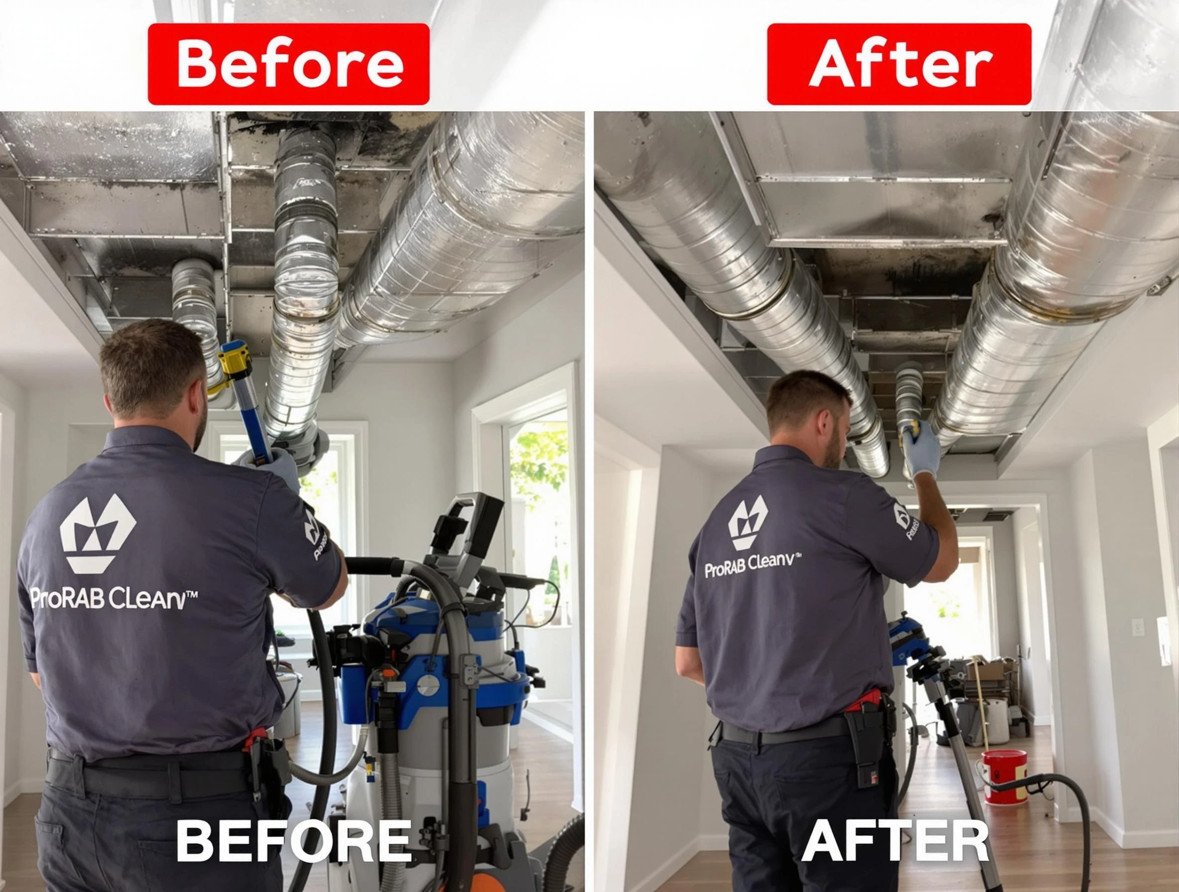 Petersburg Air Duct Cleaning expert performing thorough residential duct cleaning in a Petersburg home